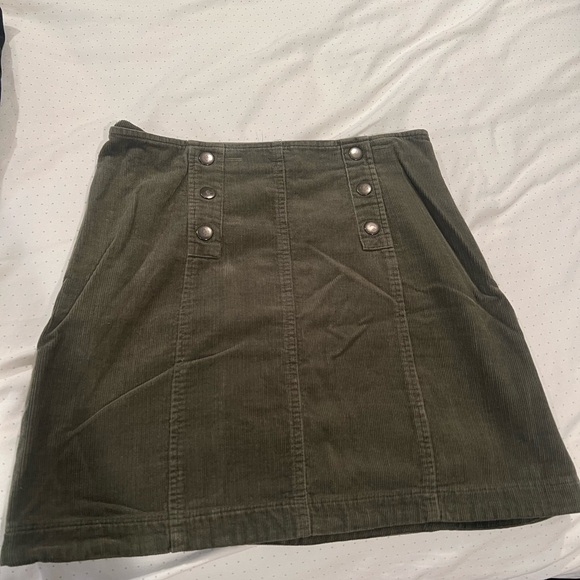 Hollister Green Mini A-line Skirt - Picture 1 of 3